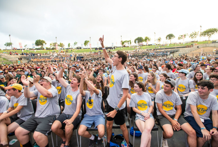 Children Cheering At An Event