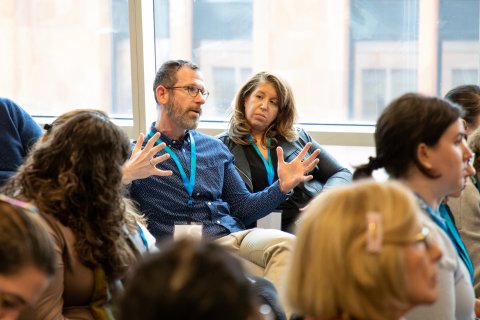 Participants at the 2019 Jewish Futures Conference: Pride & Prejudice Participants have a discussion at the 2019 Jewish Futures Conference: Pride & Prejudice.